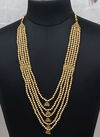 Golden Colour Indian Sparkly Designer For Party And Functions Wedding Wear Latest New Fancy Mala Collection 1243